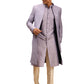Purple Silk Blend Wedding Men's Coat