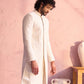 Cream Silk Blend Wedding Men's Indo Western