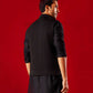 Men's Black Jacquard Cut Dana Hand Worked Jacket