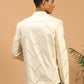 Cream Sequins Silk Blend Festival Men's Jacket