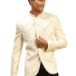Cream Sequins Silk Blend Festival Men's Jacket