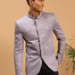 Purple Sequins Silk Blend Festival Men's Jacket