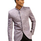 Purple Sequins Silk Blend Festival Men's Jacket