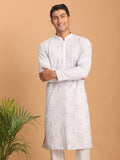 Aqua Georgette Wedding Men's Kurta