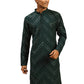 Bottle Green Georgette Wedding Men's Kurta