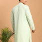 Mint Green Georgette Wedding Men's Kurta