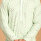 Mint Green Georgette Wedding Men's Kurta
