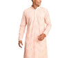 Pink Georgette Wedding Men's Kurta