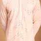 Pink Georgette Wedding Men's Kurta