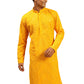 Yellow Georgette Wedding Men's Kurta