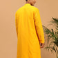 Yellow Georgette Wedding Men's Kurta