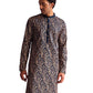 Turquoise Georgette Wedding Men's Kurta