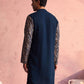 Turquoise Georgette Wedding Men's Kurta