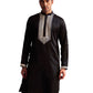 Black Viscose Wedding Men's Kurta