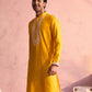Yellow Viscose Wedding Men's Kurta