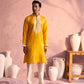 Yellow Viscose Wedding Men's Kurta