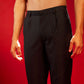 Black Viscose Festival Men's Pant
