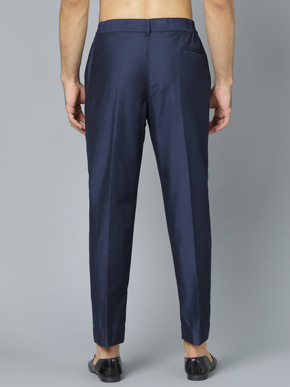 Navy Blue Viscose Festival Men's Pant