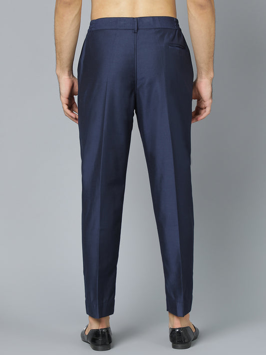 Navy Blue Viscose Festival Men's Pant