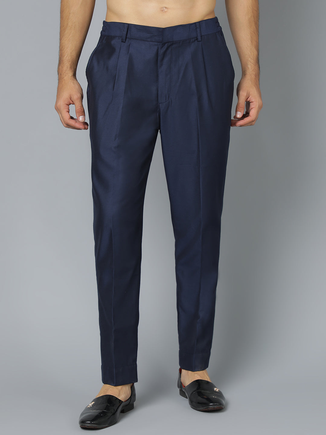 Navy Blue Viscose Festival Men's Pant