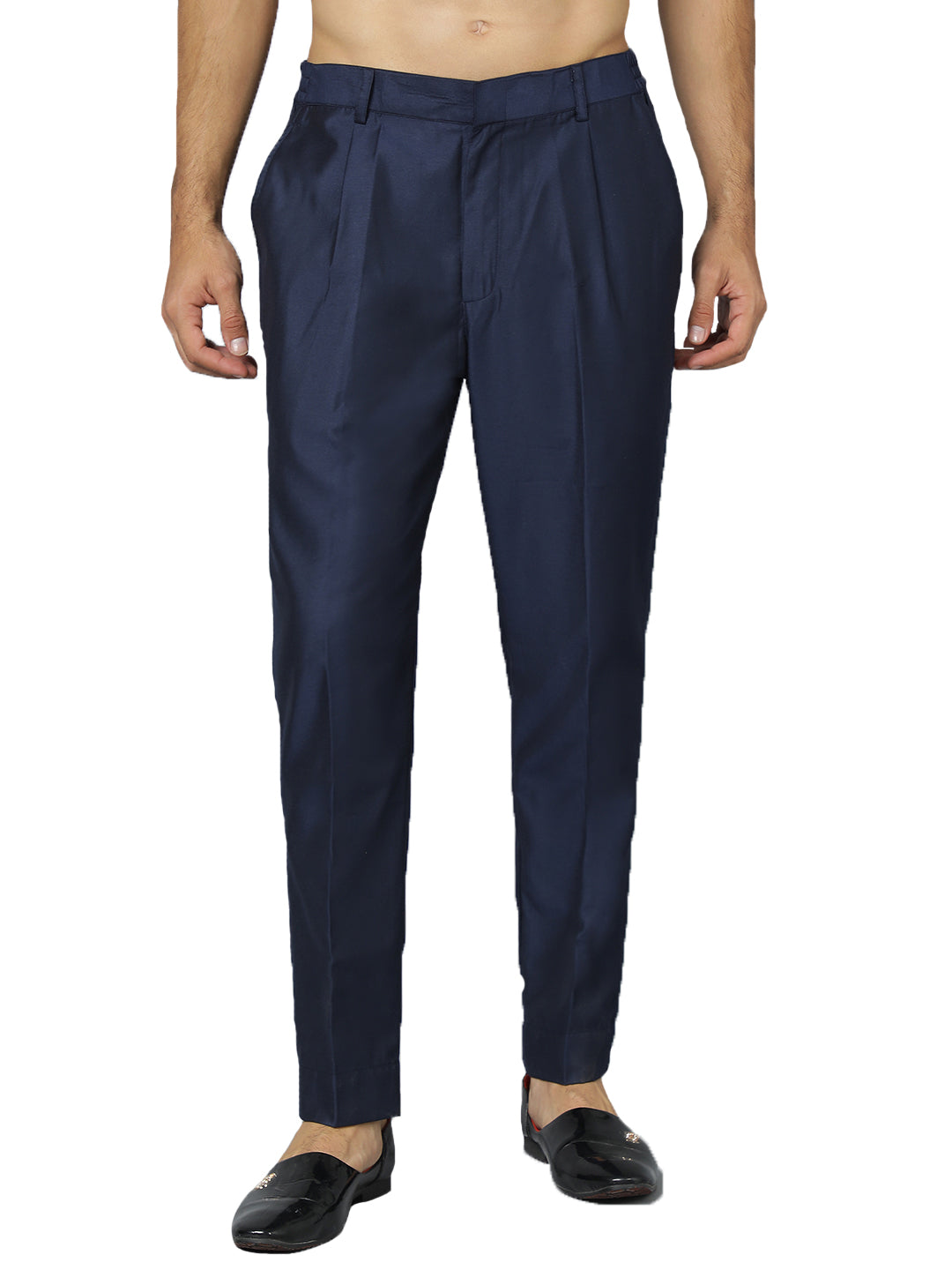 Navy Blue Viscose Festival Men's Pant