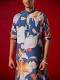 Designer Multicolour Cotton Blend Casual Men's Kurta Set