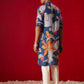 Designer Multicolour Cotton Blend Casual Men's Kurta Set
