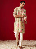 Multicolour Cotton Blend Casual Men's Kurta Set