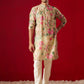 Multicolour Cotton Blend Casual Men's Kurta Set