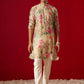 Multicolour Cotton Blend Casual Men's Kurta Set