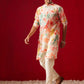 Multicolour Cotton Blend Casual Wear Men's Kurta Set