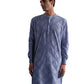Aqua Cotton Wedding Men's Kurta