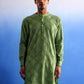 Green Cotton Wedding Men's Kurta
