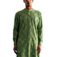 Green Cotton Wedding Men's Kurta
