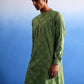 Green Cotton Wedding Men's Kurta