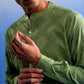 Green Cotton Wedding Men's Kurta