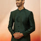 Men Bottle Green Silk Jodhpuri