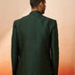 Men Bottle Green Silk Jodhpuri