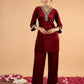 Women Ethnic Motifs Embroidered Kurta with Trousers