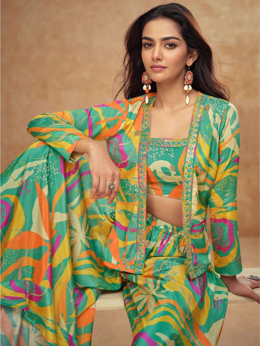 Vibrant Green & Yellow Floral Fusion