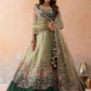 Ombre Green and Lime green Net Sequins Embroidered Semi-Stitched Lehenga Set