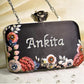 Customized Floral Embroidered Clutch - NONPASTELS - Flower Knob