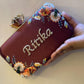 Customized Floral Embroidered Clutch - NONPASTELS - Flower Knob