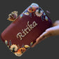 Customized Floral Embroidered Clutch - NONPASTELS - Flower Knob