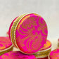 Brocade Steel Ladoo Boxes - Set of 4