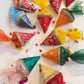 Brocade Cones use for Wedding favors and festive Giftings - Set of 4