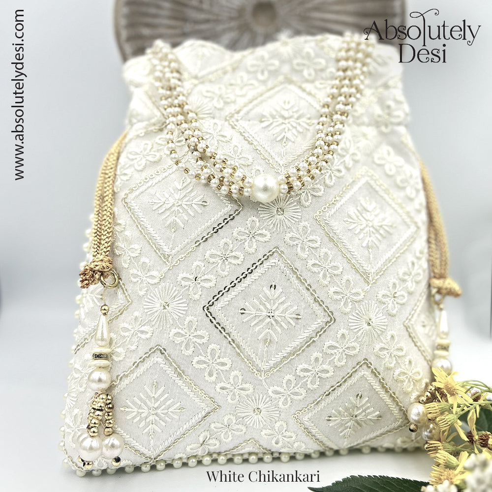 Handmade Embroidered Wedding Potli Bags
