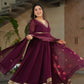 Premium Readymade Designer Wine Gown