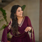 Premium Readymade Designer Wine Gown