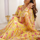 Stunning Yellow Floral Printed Georgette Event Wear Anarkali Suit